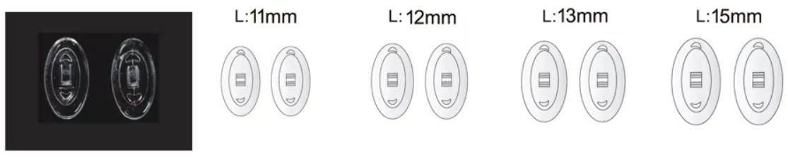 Silicone Nose Pads 'Oval'